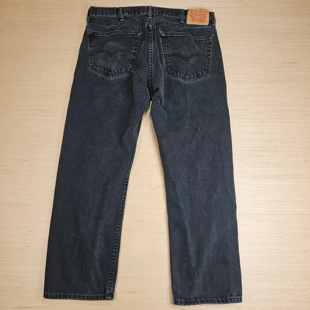 Lot of 2 Levis 505 Jeans Mens 38x30 Fit 36x28 Black Regular Fit Straight Leg
